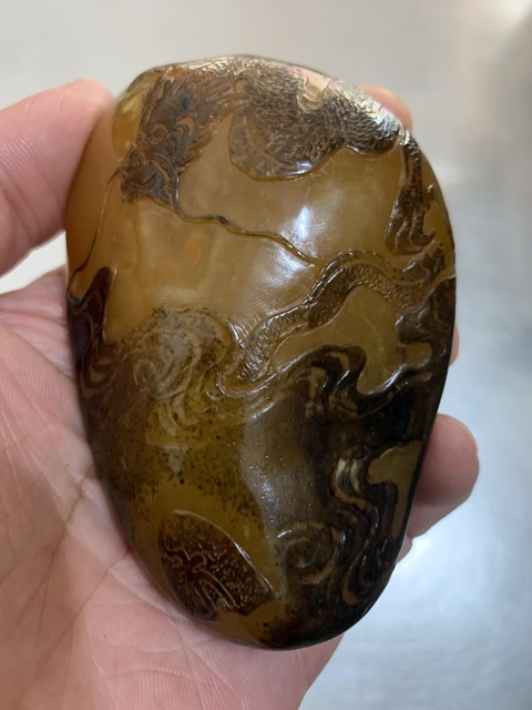 古玩陶瓷龍紋壽山石雕件拍賣，當(dāng)前價格3888元