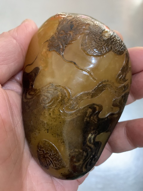 古玩陶瓷龍紋壽山石雕件拍賣，當(dāng)前價格3888元