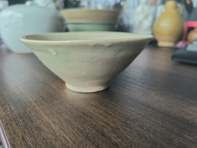 古玩陶瓷青白釉斗笠盞真品鑒賞圖