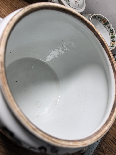 古玩陶瓷粉彩富貴壽考圖粥罐拍賣，當(dāng)前價(jià)格680元