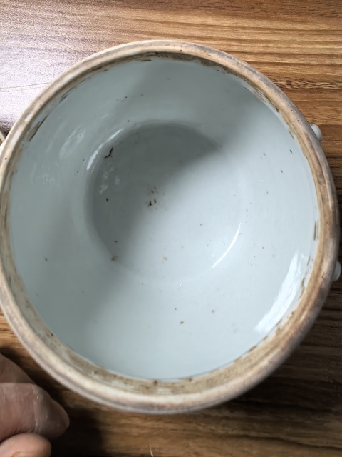 古玩陶瓷仕女紋粉彩四系粥罐拍賣，當前價格890元