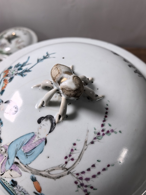 古玩陶瓷粉彩紅樓夢人物粥罐拍賣,當前價格990元