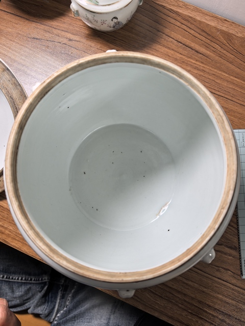 古玩陶瓷粉彩紅樓夢人物粥罐拍賣,當前價格990元