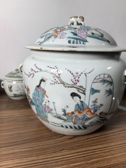 古玩陶瓷粉彩紅樓夢人物粥罐拍賣,當前價格990元