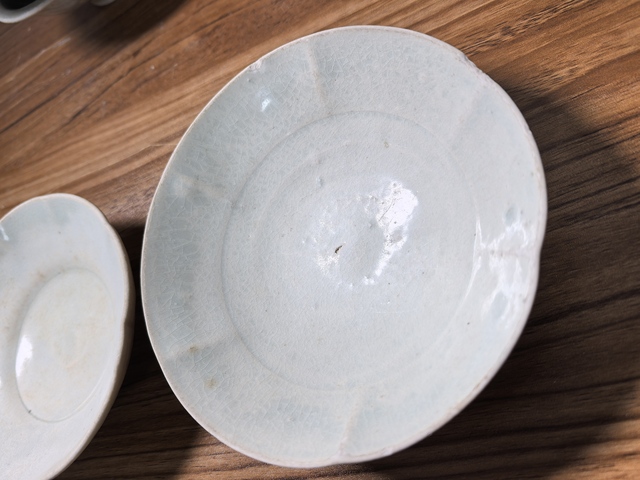 古玩陶瓷青白釉葵口洗2只拍賣，當(dāng)前價格990元