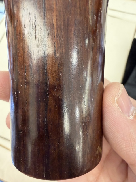 古玩雜項老紅木筆筒真品鑒賞圖