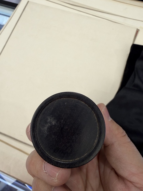 古玩雜項老紅木筆筒真品鑒賞圖