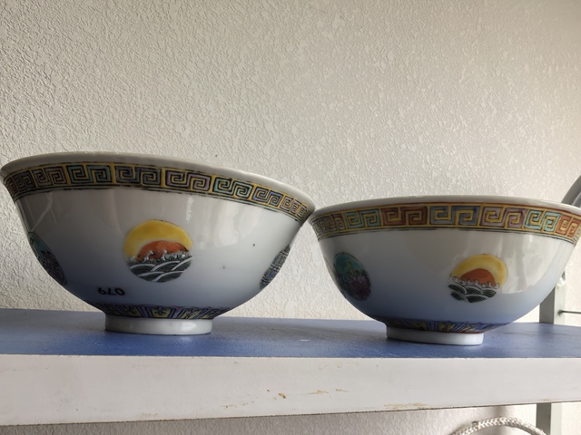 古玩陶瓷民國 粉彩皮球花碗拍賣,當前價格5988元