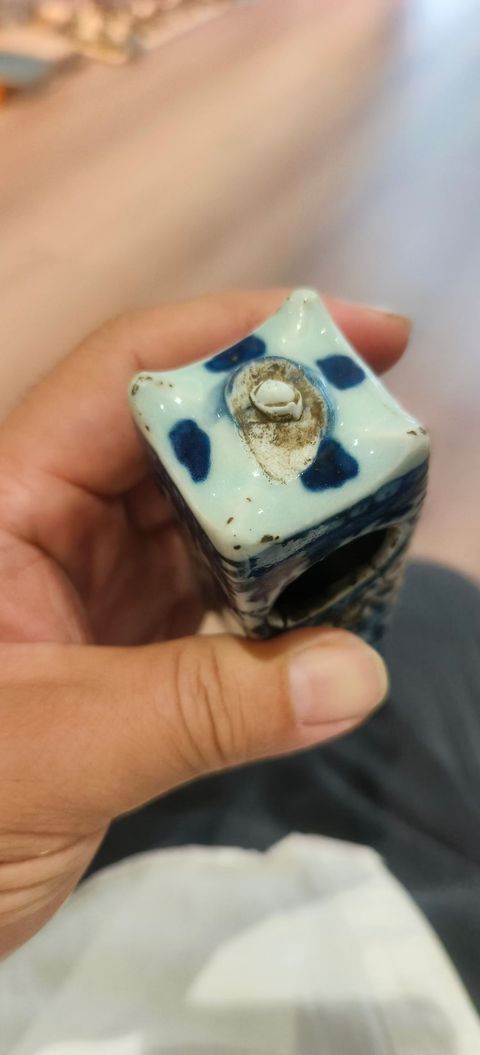 古玩陶瓷清乾隆 青花鳥具真品鑒賞圖