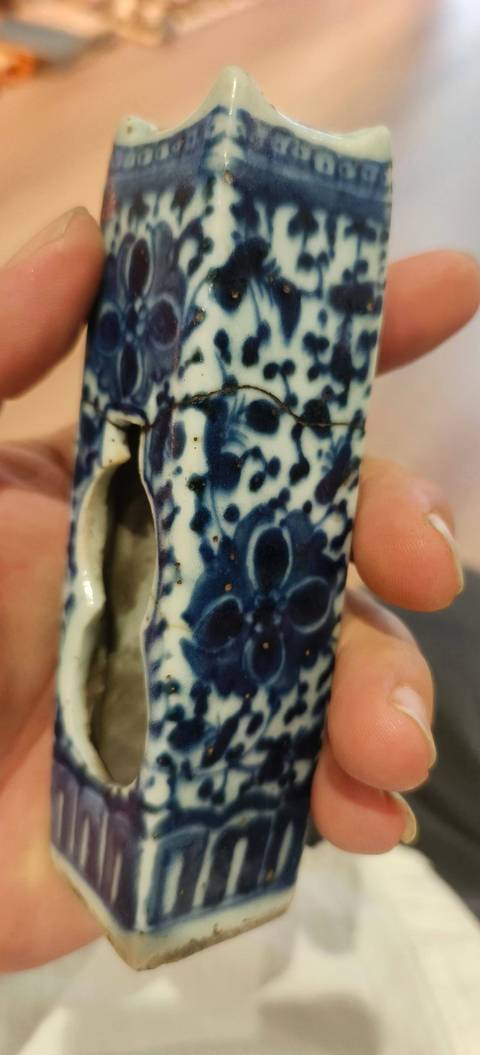 古玩陶瓷清乾隆 青花鳥具真品鑒賞圖