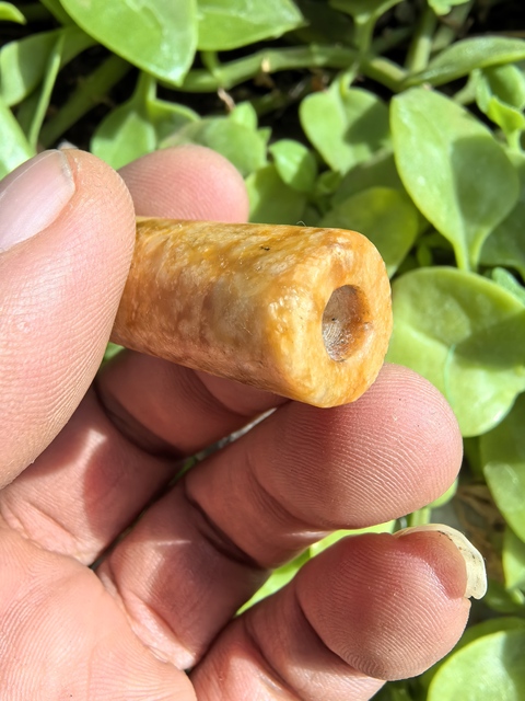 古玩玉器地方料管珠真品鑒賞圖