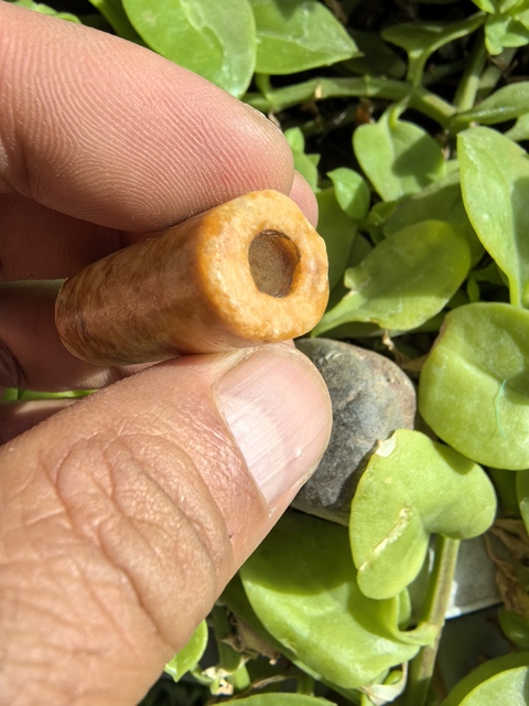 古玩玉器地方料管珠真品鑒賞圖