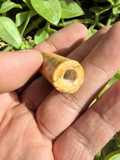 古玩玉器地方料管珠真品鑒賞圖