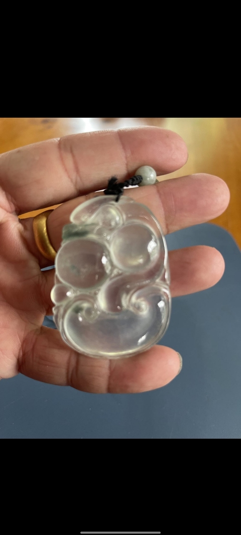 古玩玉器天然翡翠“如意龍佩”真品鑒賞圖