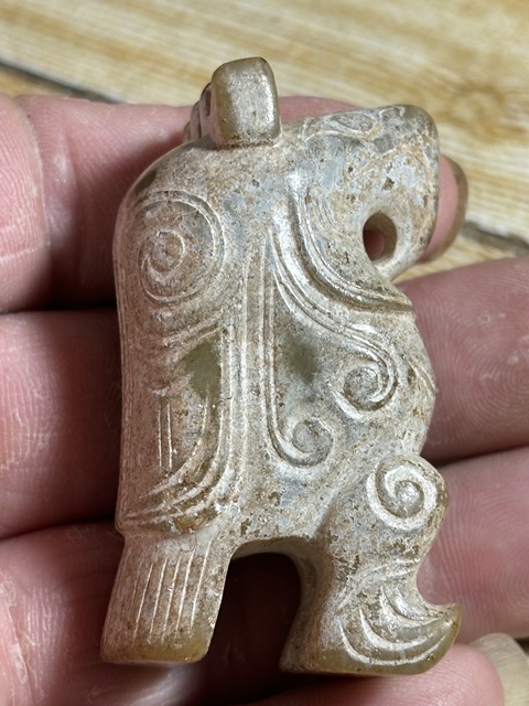 古玩玉器做舊仿商代“玉鳳鳥”真品鑒賞圖