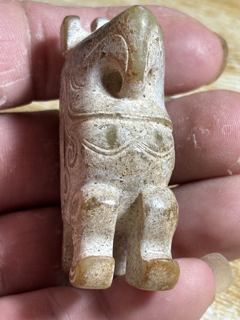 古玩玉器做舊仿商代“玉鳳鳥”真品鑒賞圖