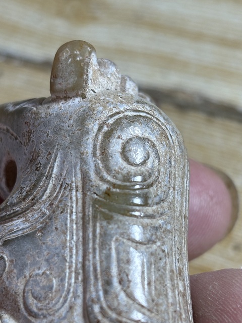 古玩玉器做舊仿商代“玉鳳鳥”真品鑒賞圖