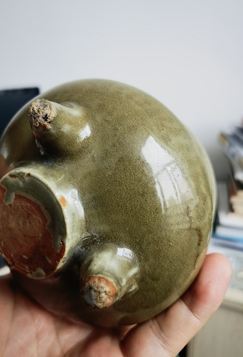 古玩陶瓷龍泉青瓷鬲式爐真品鑒賞圖