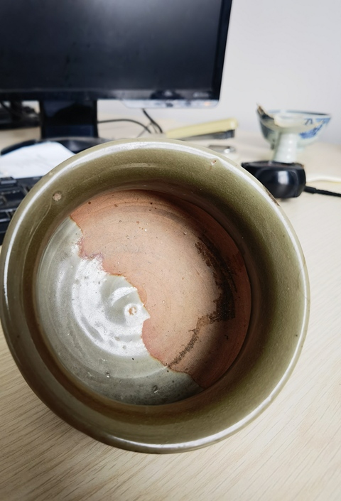 古玩陶瓷龍泉青瓷鬲式爐真品鑒賞圖