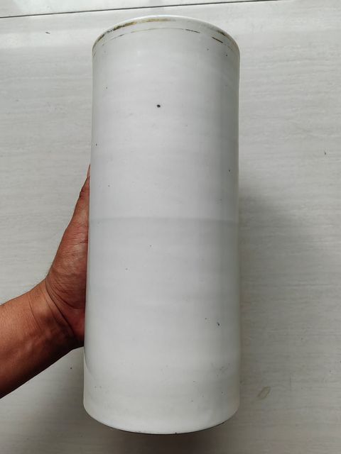 古玩陶瓷民國(guó)粉彩人物故事帽筒真品鑒賞圖