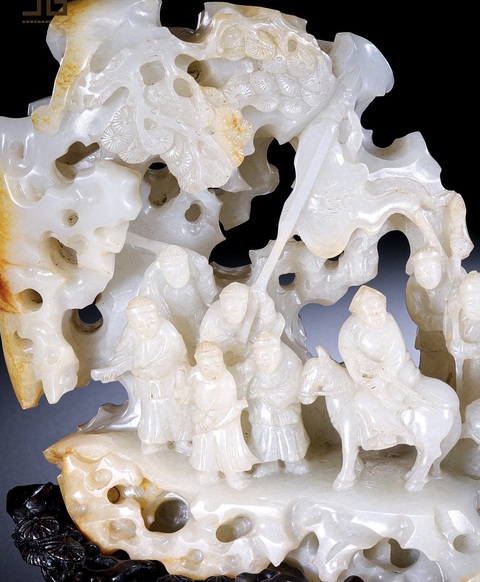 古玩玉器和田玉雕“人物故事”擺件真品鑒賞圖