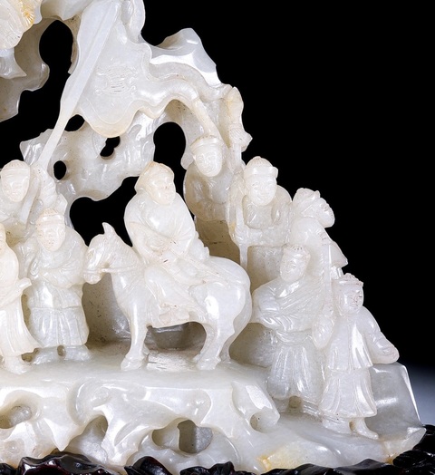 古玩玉器和田玉雕“人物故事”擺件真品鑒賞圖