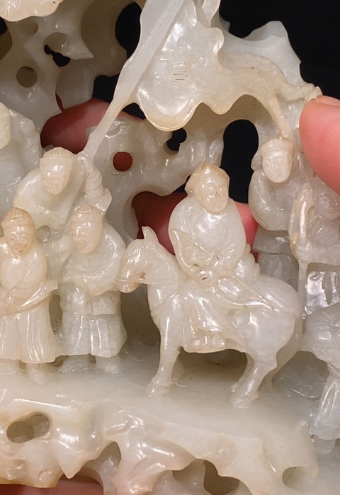 古玩玉器和田玉雕“人物故事”擺件真品鑒賞圖