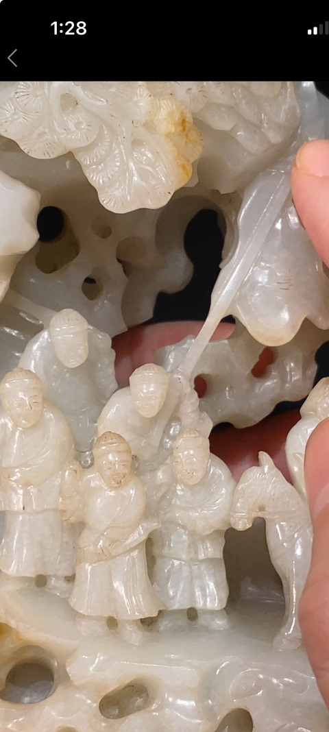 古玩玉器和田玉雕“人物故事”擺件真品鑒賞圖