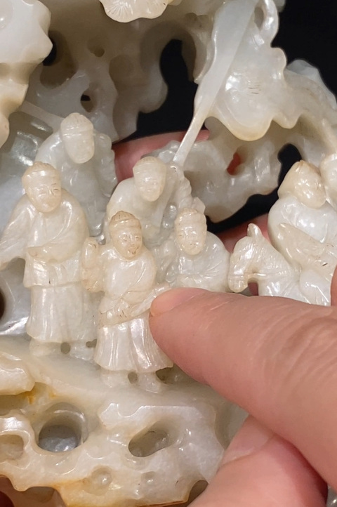 古玩玉器和田玉雕“人物故事”擺件真品鑒賞圖