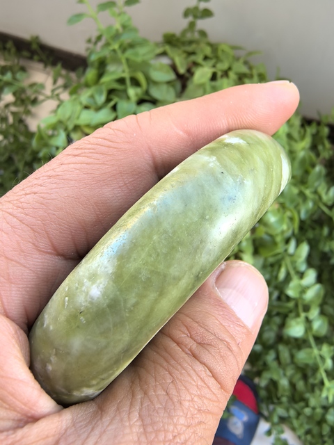 古玩玉器獨山玉璧真品鑒賞圖