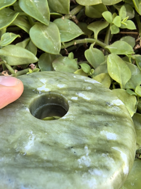 古玩玉器獨山玉璧真品鑒賞圖