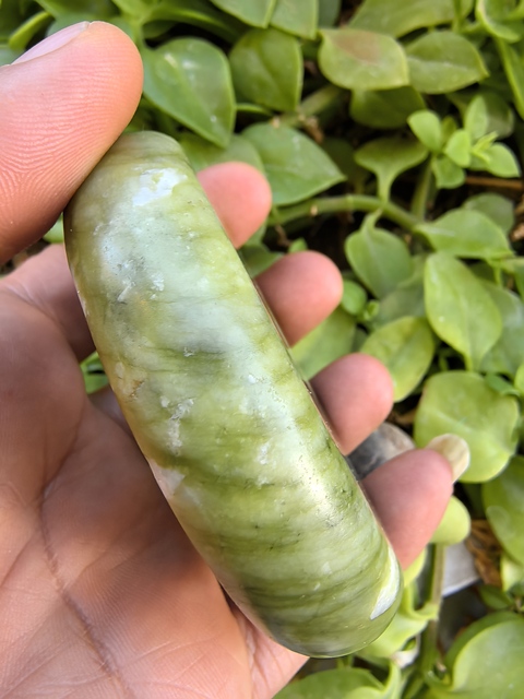 古玩玉器獨山玉璧真品鑒賞圖