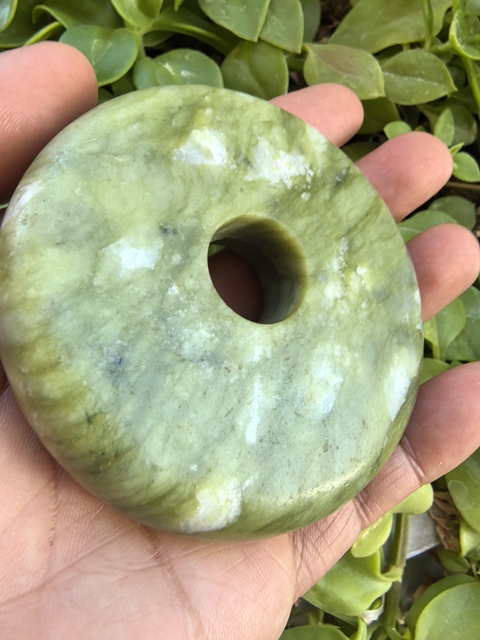 古玩玉器獨山玉璧真品鑒賞圖