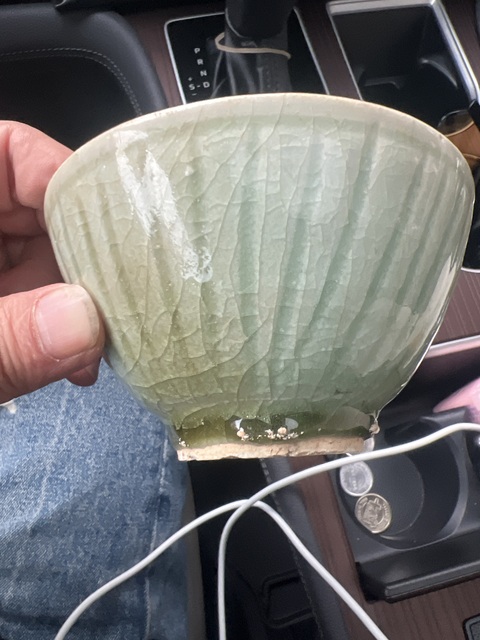 古玩陶瓷龍泉青瓷碗。平臺不允許估價真品鑒賞圖