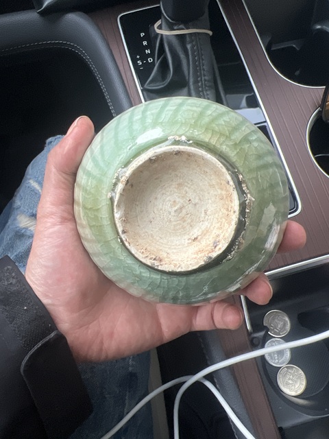 古玩陶瓷龍泉青瓷碗。平臺不允許估價真品鑒賞圖