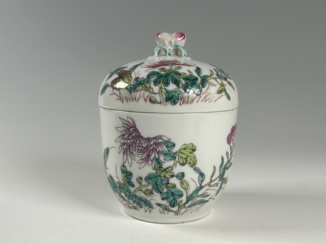 古玩陶瓷民國·粉彩花卉紋糖罐一對拍賣，當(dāng)前價格4228元