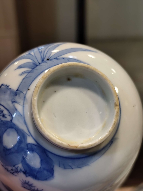 古玩陶瓷花鳥紋青花碗真品鑒賞圖