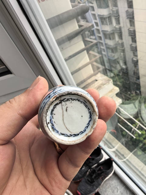 古玩陶瓷晚清青花釉里紅鼻煙壺真品鑒賞圖