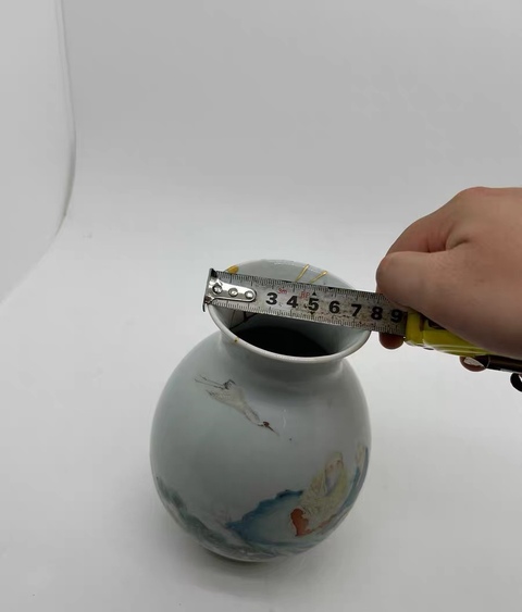 古玩陶瓷民國細路粉彩人物魚簍尊拍賣,當前價格6500元