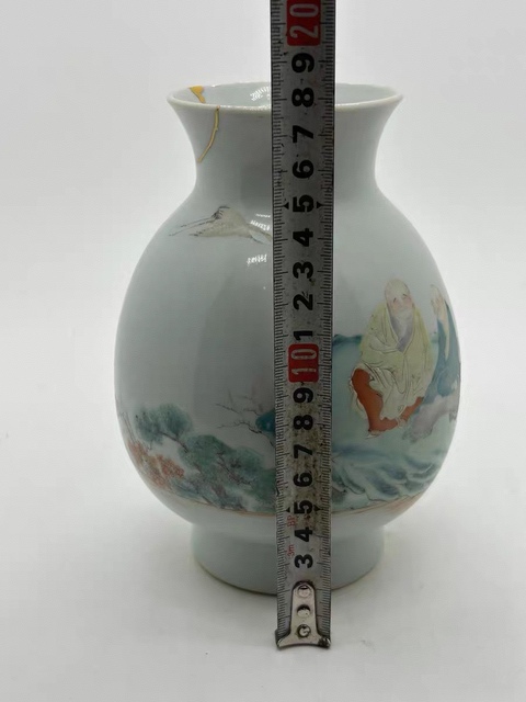 古玩陶瓷民國細路粉彩人物魚簍尊拍賣,當前價格6500元