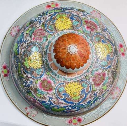 古玩陶瓷人物紋粉彩將軍罐真品鑒賞圖