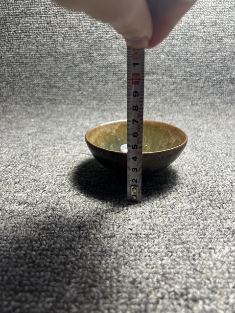 古玩陶瓷建窯兔毫兜口盞真品鑒賞圖