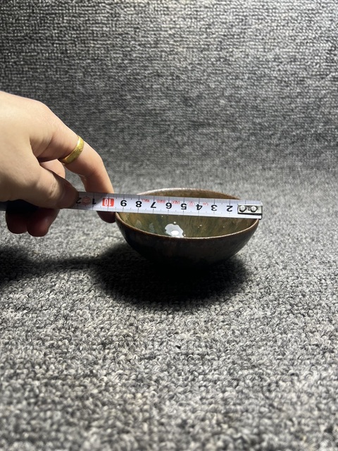 古玩陶瓷建窯兔毫兜口盞真品鑒賞圖