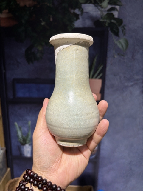 古玩陶瓷南宋龍泉仿官窯箸瓶拍賣,當前價格2980元