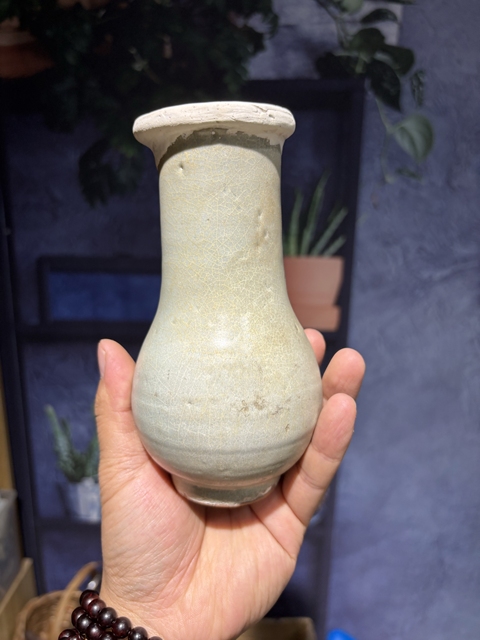 古玩陶瓷南宋龍泉仿官窯箸瓶拍賣,當前價格2980元