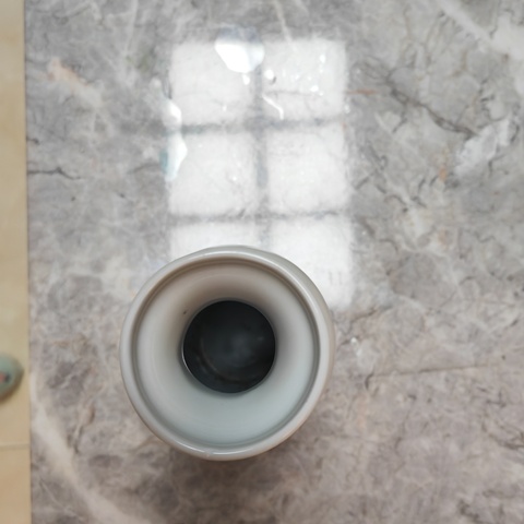 古玩陶瓷粉彩孔雀花卉紋盤口瓶真品鑒賞圖