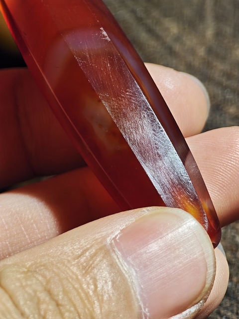 古玩雜項多棱瑪瑙珠子真品鑒賞圖