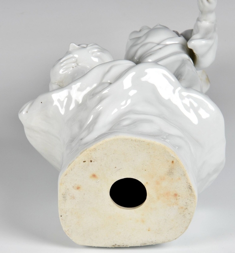 古玩陶瓷民國和合二仙塑像真品鑒賞圖