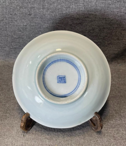 古玩陶瓷清早期青花盤(pán)真品鑒賞圖