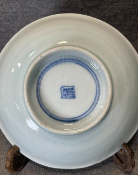 古玩陶瓷清早期青花盤(pán)真品鑒賞圖